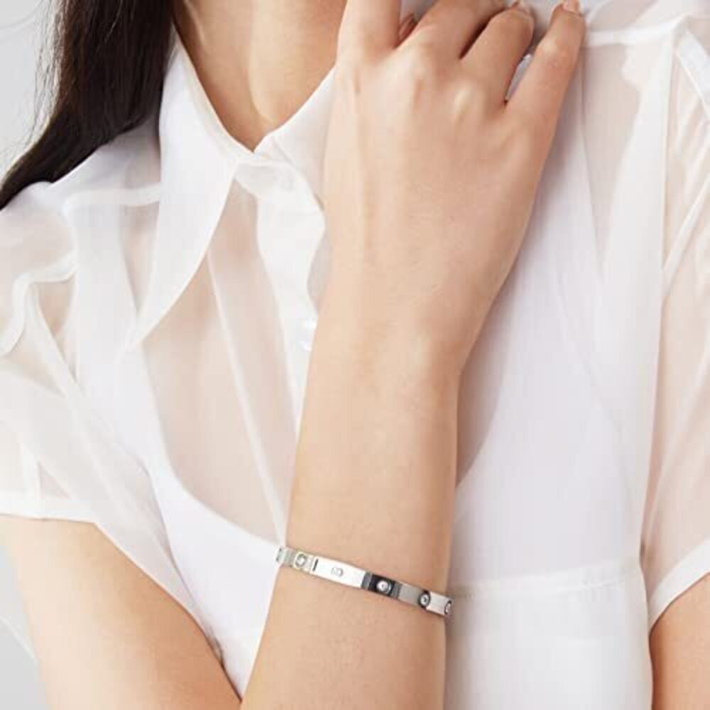 1846 18K Gold-Plated Love Friendship Bracelets Trendy Stainless Steel - Picture 5 of 6